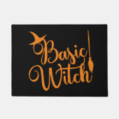 Paillasson Sorcière de base | Typographie de citation Hallowe (Devant)