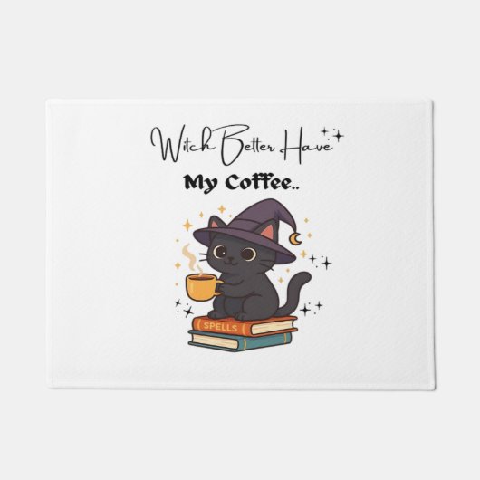 Paillasson Sorcière Mieux Avoir Mon Café Classique T-Shirt (Devant)
