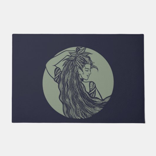 Paillasson Sorcière verte de la déesse de la Terre Sorcière d (Devant)