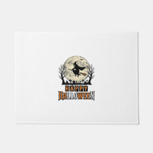 Paillasson Sorcière Vintage Joyeux Halloween Vector Design_1