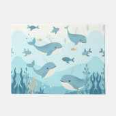 Paillasson Sous la mer Baleines et poissons (Devant)