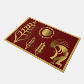 Paillasson Southwestern Springtime Gold Kokopelli Rug (Incliné)