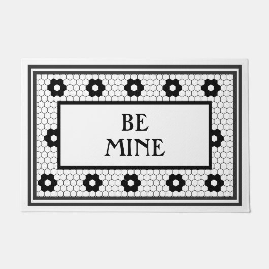 Paillasson Soyez le mien Valentine's Day Fun Tile Design (Devant)
