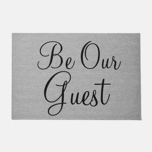 Paillasson Soyez notre invité moderne élégant bienvenue citat (Devant)