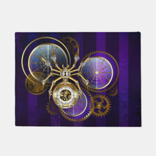 Paillasson Spider Steampunk sur Arrière - plan pourpre