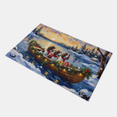 Paillasson Springer Spaniel Christmas Boat Holiday (Incliné)