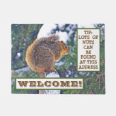 PAILLASSON SQUIRREL SUR LA NEIGE COUVERT POST/RECHERCHE DE NU (Devant)