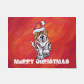 Paillasson St Bernard Noël En Rouge (Devant)