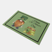 Paillasson St. Patrick's Day Gnome Green Shamrock Pot d'or (Incliné)
