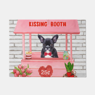 Paillasson Stand de baisers de Saint-Valentin pour Bouledogue
