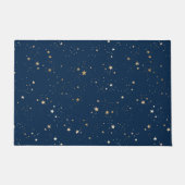 Paillasson Star d'or sur le Motif de nuit bleu (Devant)