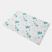 Paillasson Starburst Mid Century Motif moderne Turquoise Aqua (Incliné)