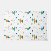 Paillasson Starburst Motif moderne du milieu du siècle (Devant)