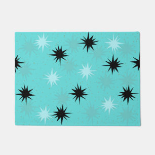 Paillasson Starbursts Turquoise Atomique Porte Mat