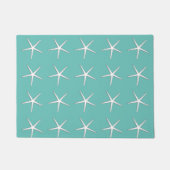 Paillasson Starfish Motif Turquoise Bleu Blanc Nautique Plage (Devant)