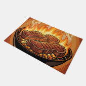 Paillasson Steaks grillés flammes BBQ (Incliné)