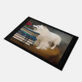Paillasson Steampunk American Eskimo chien Door Mat (Incliné)