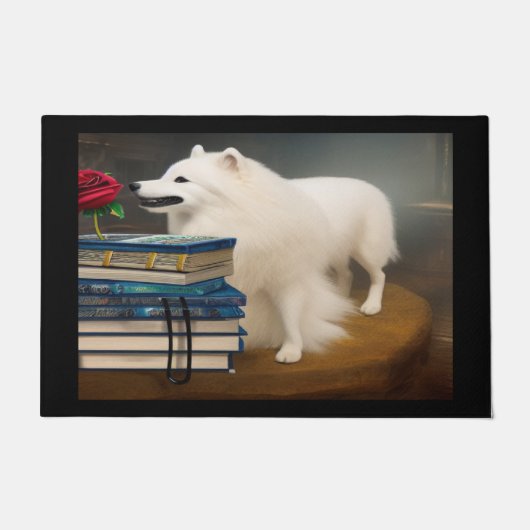 Paillasson Steampunk American Eskimo chien Door Mat (Devant)