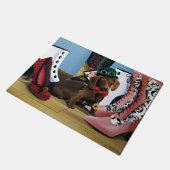 Paillasson Steampunk Dachshund Chaussures Bottes victoriennes (Incliné)