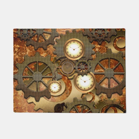 Paillasson Steampunk dans des couleurs d'or (Devant)