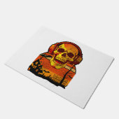 Paillasson Sticker à crâne Hallowen Retro (Incliné)