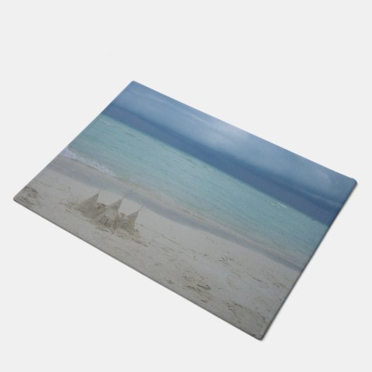 Paillasson Stormy Sandcastle Beach Landscape (Incliné)