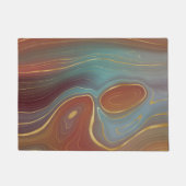 Paillasson Strata automne | Terra Cotta Turquoise et Gold Aga (Devant)