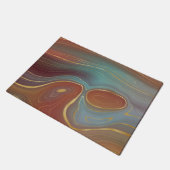 Paillasson Strata automne | Terra Cotta Turquoise et Gold Aga (Incliné)