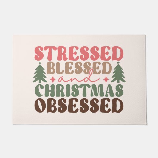 Paillasson Stressé, béni et observé à Noël (Devant)