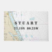 Paillasson Stuart Florida Latitude Longitude Bateau nautique (Devant)