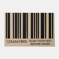 Style drôle de code barres - balayez vos pieds