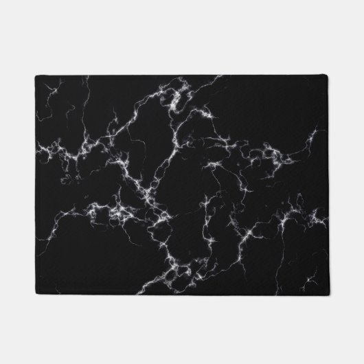 Paillasson Style marbre élégant4 - Noir et Blanc (Devant)