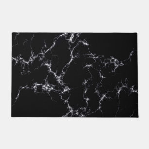 Paillasson Style marbre élégant4 - Noir et blanc
