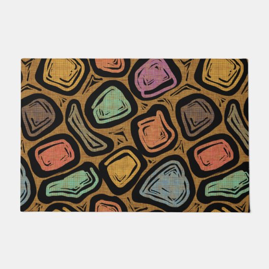 Paillasson Style MCM de Boulders en noir (Devant)