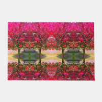Style monet rose paysage d'automne, feuille rose