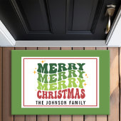 Paillasson Style Rétro Monogramme Joyeux Noël