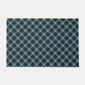 Paillasson Style Tartan en cyano gris et relief sculpté clair (Devant)
