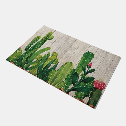 Paillasson Succulent Cactus Garden Mat, Décor Intérieur (Incliné)
