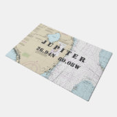 Paillasson Sud Floride Latitude Longitude Nautique Bateau (Incliné)