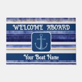 Paillasson Summer Navy Blue Modern Boot Stripes Collection (Devant)