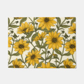 Paillasson Sunroot, tournesol sauvage sur blanc (Devant)