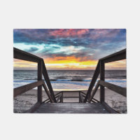 Sunset Beach Vue de Rustic Wood Deck