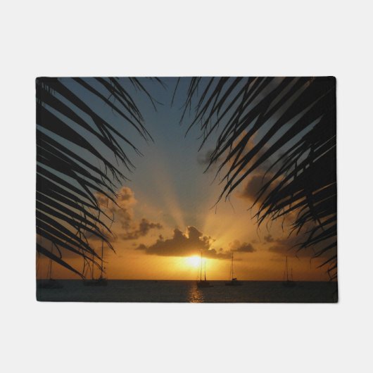 Paillasson Sunset Through Palm Fronds (Devant)