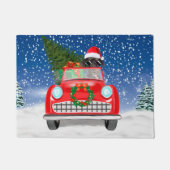 Paillasson Super Dane Chien Conduite Voiture En Neige Noël (Devant)
