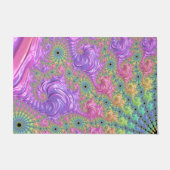 Paillasson Super Trippy Boho Jewel Tone arc-en-ciel Fractal (Devant)
