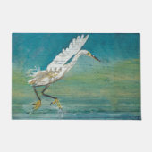 Paillasson Superbe peinture Egret Shorebird (Devant)