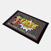 Paillasson Superhero Maman Libre Bonbons Halloween (Incliné)