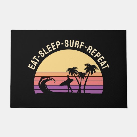 Paillasson Surf de sommeil de manger répéter (Devant)