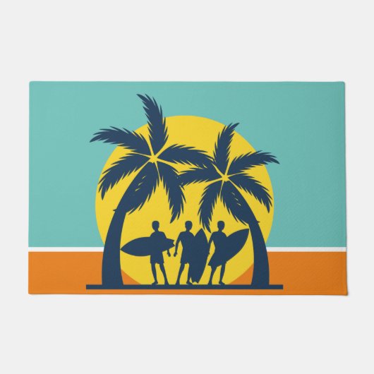 Paillasson Surf soleil et palmiers cool surf (Devant)