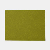 Paillasson Surface vert olive avec un motif subtil en spirale (Devant)